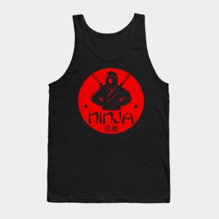 Japanese Ninja Red Sun Tank Top